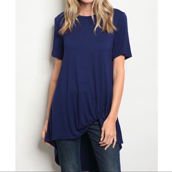 NAVY HIGH LOW TOP - Picture 3 of 9